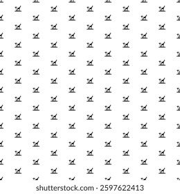 Square seamless background pattern from geometric shapes. The pattern is evenly filled with big black giraffe symbols. Vector illustration on white background