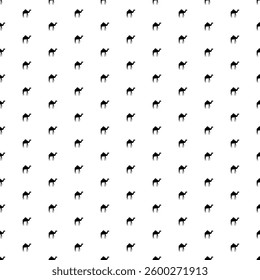 Square seamless background pattern from geometric shapes. The pattern is evenly filled with big black camel symbols. Vector illustration on white background