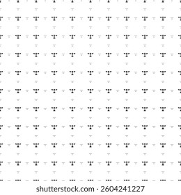 Square seamless background pattern from geometric shapes are different sizes and opacity. The pattern is evenly filled with black candlestick symbols. Vector illustration on white background