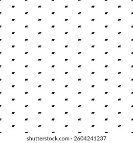 Square seamless background pattern from geometric shapes. The pattern is evenly filled with small black bear icons. Vector illustration on white background
