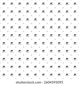 Square seamless background pattern from geometric shapes are different sizes and opacity. The pattern is evenly filled with big black wild camel symbols. Vector illustration on white background