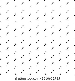 Square seamless background pattern from geometric shapes. The pattern is evenly filled with big black hammer symbols. Vector illustration on white background