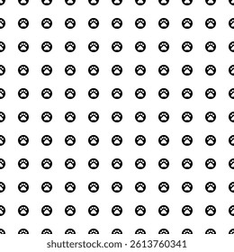 Square seamless background pattern from geometric shapes. The pattern is evenly filled with big black pet symbols. Vector illustration on white background