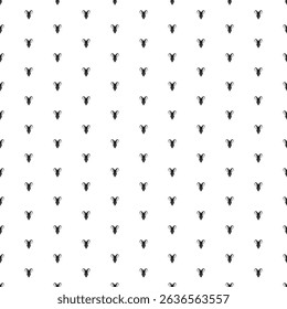 Square seamless background pattern from geometric shapes. The pattern is evenly filled with black goat symbols. Vector illustration on white background