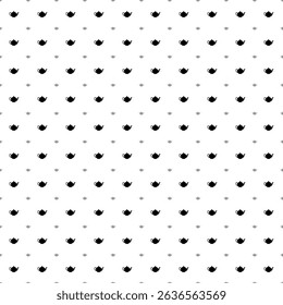 Square seamless background pattern from geometric shapes are different sizes and opacity. The pattern is evenly filled with black teapot for tea symbols. Vector illustration on white background