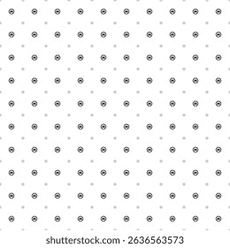 Square seamless background pattern from geometric shapes are different sizes and opacity. The pattern is evenly filled with small black no car signs. Vector illustration on white background