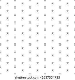 Square seamless background pattern from geometric shapes. The pattern is evenly filled with black crossed tennis rackets symbols. Vector illustration on white background