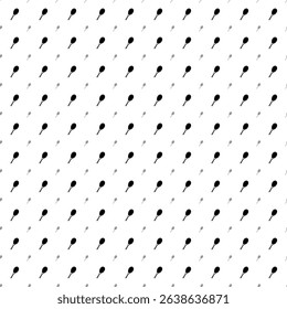 Square seamless background pattern from geometric shapes are different sizes and opacity. The pattern is evenly filled with big black tennis racket symbols. Vector illustration on white background
