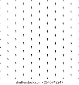 Square seamless background pattern from geometric shapes. The pattern is evenly filled with black ballerina symbols. Vector illustration on white background