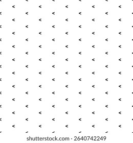 Square seamless background pattern from geometric shapes. The pattern is evenly filled with black less symbols. Vector illustration on white background