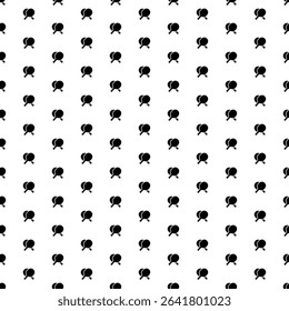 Square seamless background pattern from geometric shapes. The pattern is evenly filled with big black crossed ping pong rackets symbols. Vector illustration on white background