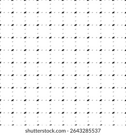 Square seamless background pattern from geometric shapes are different sizes and opacity. The pattern is evenly filled with small black frog symbols. Vector illustration on white background