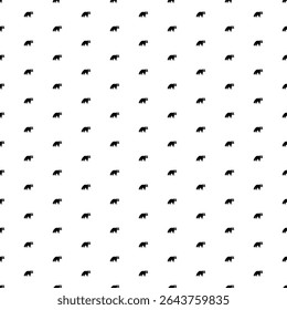 Padrão de plano de fundo quadrado e uniforme de formas geométricas. O padrão é preenchido uniformemente com símbolos de guaxinim preto. Ilustração vetorial sobre fundo branco