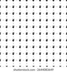 O padrão de plano de fundo quadrado sem emenda das formas geométricas tem tamanhos e opacidade diferentes. O padrão é preenchido uniformemente com grandes símbolos de coruja preta. Ilustração vetorial sobre fundo branco