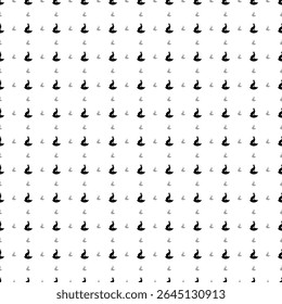 O padrão de plano de fundo quadrado sem emenda das formas geométricas tem tamanhos e opacidade diferentes. O padrão é preenchido uniformemente com símbolos de lebre preto. Ilustração vetorial sobre fundo branco