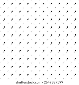 O padrão de plano de fundo quadrado sem emenda das formas geométricas tem tamanhos e opacidade diferentes. O padrão é preenchido uniformemente com símbolos de raquete de tênis preto. Ilustração vetorial sobre fundo branco