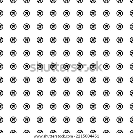 Square seamless background pattern from geometric shapes. The pattern is evenly filled with big black no left turn signs. Vector illustration on white background