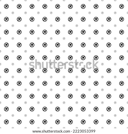 Square seamless background pattern from geometric shapes are different sizes and opacity. The pattern is evenly filled with black no left turn signs. Vector illustration on white background