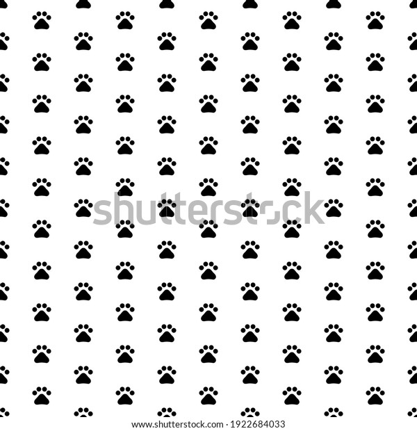 Square seamless background pattern from\
geometric shapes. The pattern is evenly filled with big black pet\
symbols. Vector illustration on white\
background