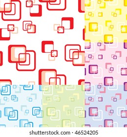 Square seamless pattern background. Easy color changes. Vector