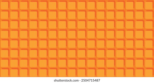 Square seamless pattern with curves on the sides. Monochrome orange color, ceramic, background, fresh. Vector