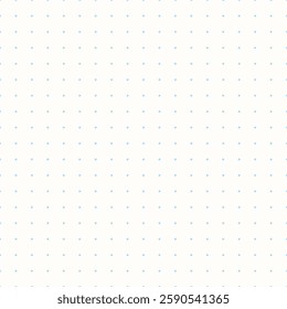 Square seamless pattern with dots. School paper texture background in blue color. Graph style design. Notebook sheet with dotted grid. Vector illustration.