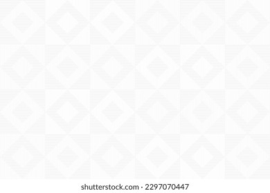 Square seamless pattern with mini line 3d color effect. Optical illusion effect. Square op art element in light gray on white background. Vector illustration clean background, for menswear, silk scarf