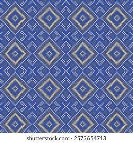 square seamless pattern on blue background
