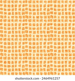 Square seamless pattern on yellow background. Hand drawn seamless pattern with bold square lines intricate vector background.