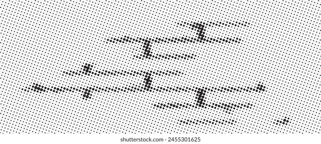 Square seamless pattern. Repeating fadew dotted halftone. 