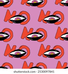 square seamless pattern -sinister eyes for Halloween.Devil eyes in 1970s psychedelic style.Groovy and funky print ornament.A look from a horror movie. Mystical esoteric eye.Witches,astrology and tarot