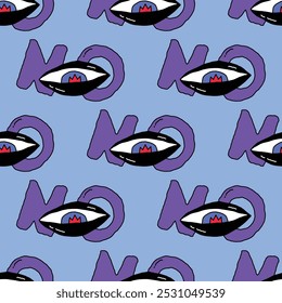 square seamless pattern -sinister eyes for Halloween.Devil eyes in 1970s psychedelic style.Groovy and funky print ornament.A look from a horror movie. Mystical esoteric eye.Witches,astrology and tarot