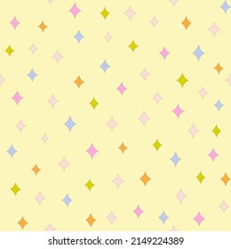 square seamless patterns with vintage groovy nature motifs. Retro  vector background surface design, textile, stationery, wrapping paper, covers. 60s, 70s, 80s style