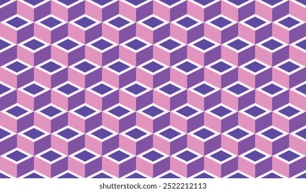 Square seamless purple geometric pattern.