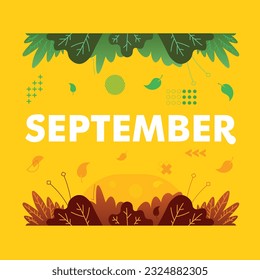 square september banner, vector illustration