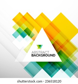 Square shape abstract layouts, business template, colorful blocks