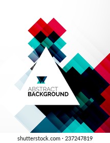 Square shape abstract layouts, business template, colorful blocks