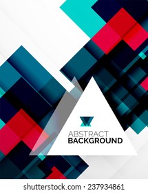 Square shape abstract layouts, business template, colorful blocks