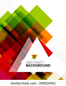 Square shape abstract layouts, business template, colorful blocks