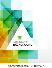 Square shape abstract layouts, business template, colorful blocks
