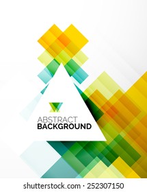 Square shape abstract layouts, business template, colorful blocks