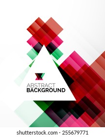 Square shape abstract layouts, business template, colorful blocks