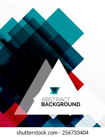Square shape abstract layouts, business template, colorful blocks