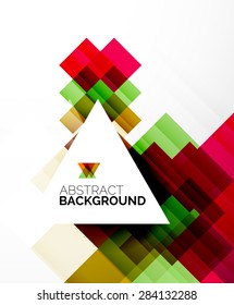 Square shape abstract layouts, business template, colorful blocks