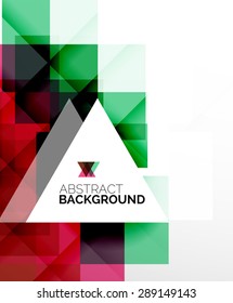 Square shape abstract layouts, business template, colorful blocks