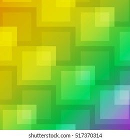 Square shape abstract on colorful background, stock vector