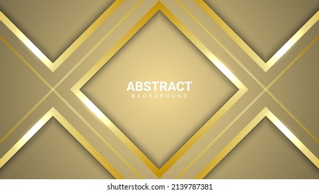 square shape background with golden lines