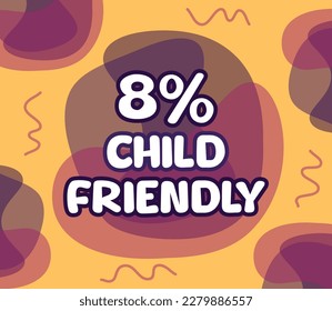 square shape banner vector, illustration of 8% GMO percentage. interesting gradation design with child theme.