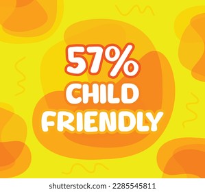 square shape banner vector, illustration of 57% GMO percentage. interesting gradation design with child theme.