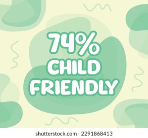 square shape banner vector, illustration of 74% GMO percentage. interesting gradation design with child theme.